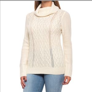 🆕 North River Pointelle Cowl Neck Sweater size large